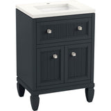 Kohler - Hearthaven 24'' bathroom vanity cabinet with sink and quartz top - Slate Grey