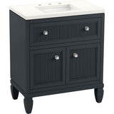 Kohler - Hearthaven 30'' bathroom vanity cabinet with sink and quartz top - Slate Grey