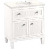 Kohler - Hearthaven 30'' bathroom vanity cabinet with sink and quartz top - White