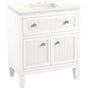 Kohler - Hearthaven 30'' bathroom vanity cabinet with sink and quartz top - White