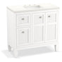 Kohler - Hearthaven 36'' bathroom vanity cabinet with sink and quartz top - White