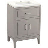 Kohler - Seer 24'' bathroom vanity cabinet with sink and quartz top - Mohair Grey