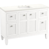 Kohler - Hearthaven 48'' bathroom vanity cabinet with sink and quartz top - White