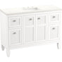 Kohler - Hearthaven 48'' bathroom vanity cabinet with sink and quartz top - White