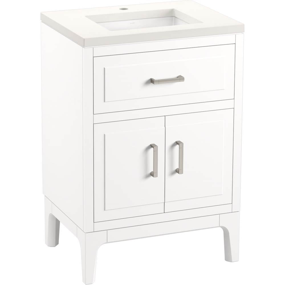 Kohler - Seer 24'' bathroom vanity cabinet with sink and quartz top - White