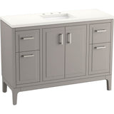 Kohler - Seer 48'' bathroom vanity cabinet with sink and quartz top - Mohair Grey