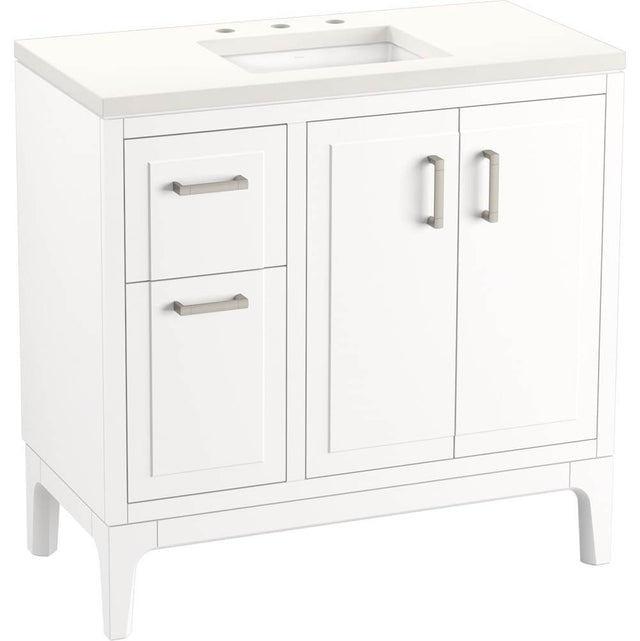 Kohler - Seer 36'' bathroom vanity cabinet with sink and quartz top - White