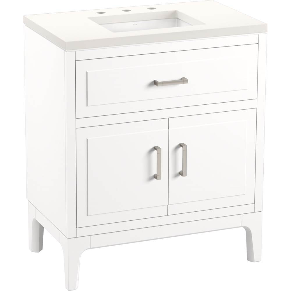 Kohler - Seer 30'' bathroom vanity cabinet with sink and quartz top - White