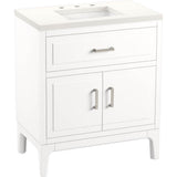 Kohler - Seer 30'' bathroom vanity cabinet with sink and quartz top - White