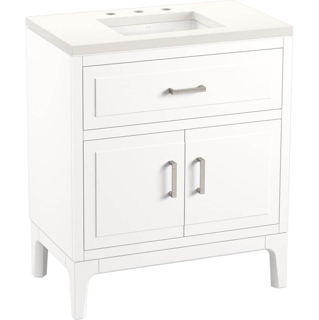 Kohler - Seer 30'' bathroom vanity cabinet with sink and quartz top - White