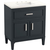 Kohler - Southerk 30'' bathroom vanity cabinet with sink and quartz top - Slate Grey