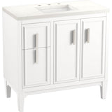 Kohler - Southerk 36'' bathroom vanity cabinet with sink and quartz top - White