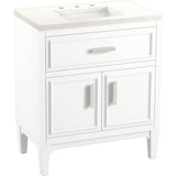 Kohler - Southerk 30'' bathroom vanity cabinet with sink and quartz top - White