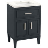 Kohler - Southerk 24'' bathroom vanity cabinet with sink and quartz top - Slate Grey