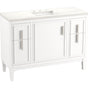 Kohler - Southerk 48'' bathroom vanity cabinet with sink and quartz top - White