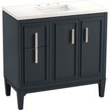 Kohler - Southerk 36'' bathroom vanity cabinet with sink and quartz top - Slate Grey