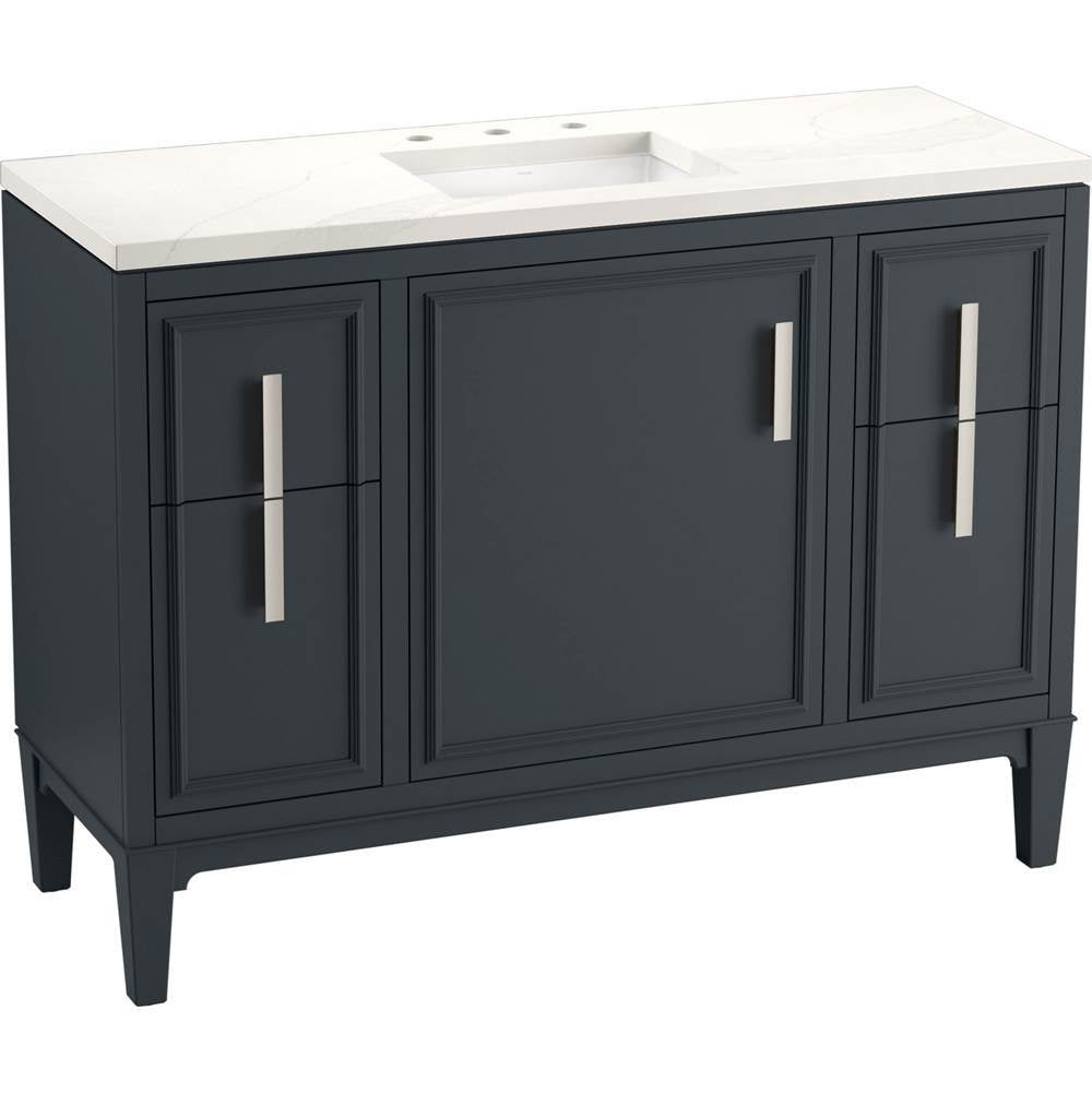 Kohler - Southerk 48'' bathroom vanity cabinet with sink and quartz top - Slate Grey