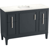 Kohler - Southerk 48'' bathroom vanity cabinet with sink and quartz top - Slate Grey