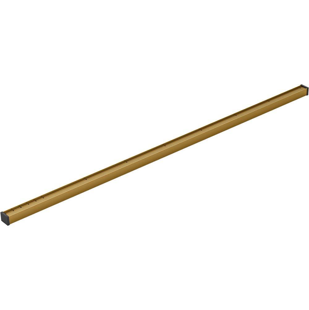 Kohler - 1-1/4'' x 48'' linear drain grate with tile-in panel - Vibrant Brushed Moderne Brass
