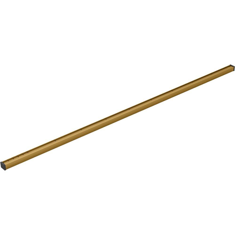 Kohler - 1-1/4'' x 60'' linear drain grate with tile-in panel - Vibrant Brushed Moderne Brass