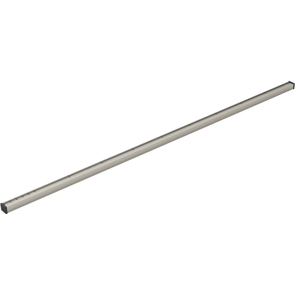 Kohler - 1-1/4'' x 60'' linear drain grate with tile-in panel - Anodized Brushed Nickel