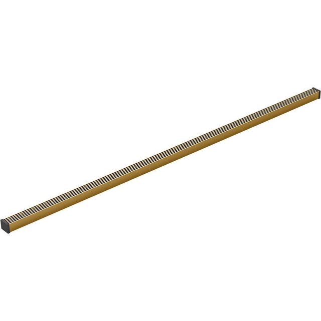 Kohler - 1-1/4'' x 48'' linear drain grate with lattice pattern - Vibrant Brushed Moderne Brass