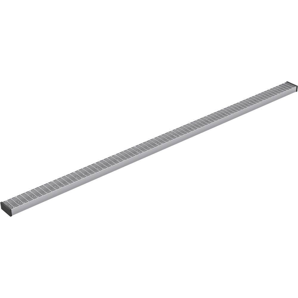 Kohler - 2-1/2'' x 60'' linear drain grate with lattice pattern - Bright Silver