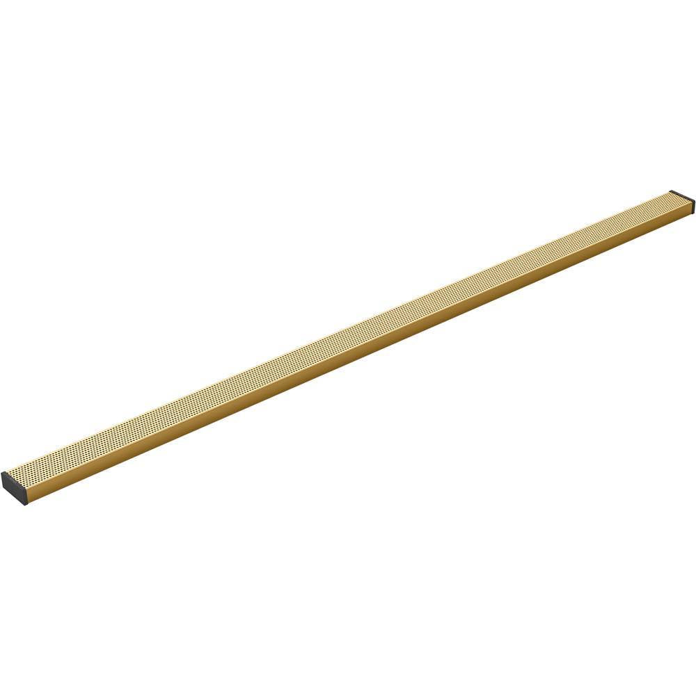 Kohler - 2-1/2'' x 60'' linear drain grate with perforated pattern - Vibrant Brushed Moderne Brass
