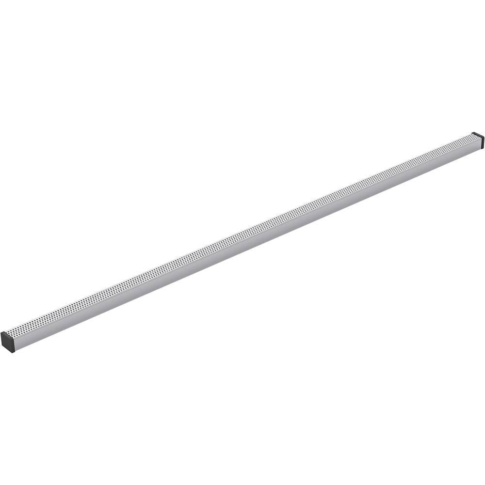 Kohler - 1-1/4'' x 48'' linear drain grate with perforated pattern - Bright Silver