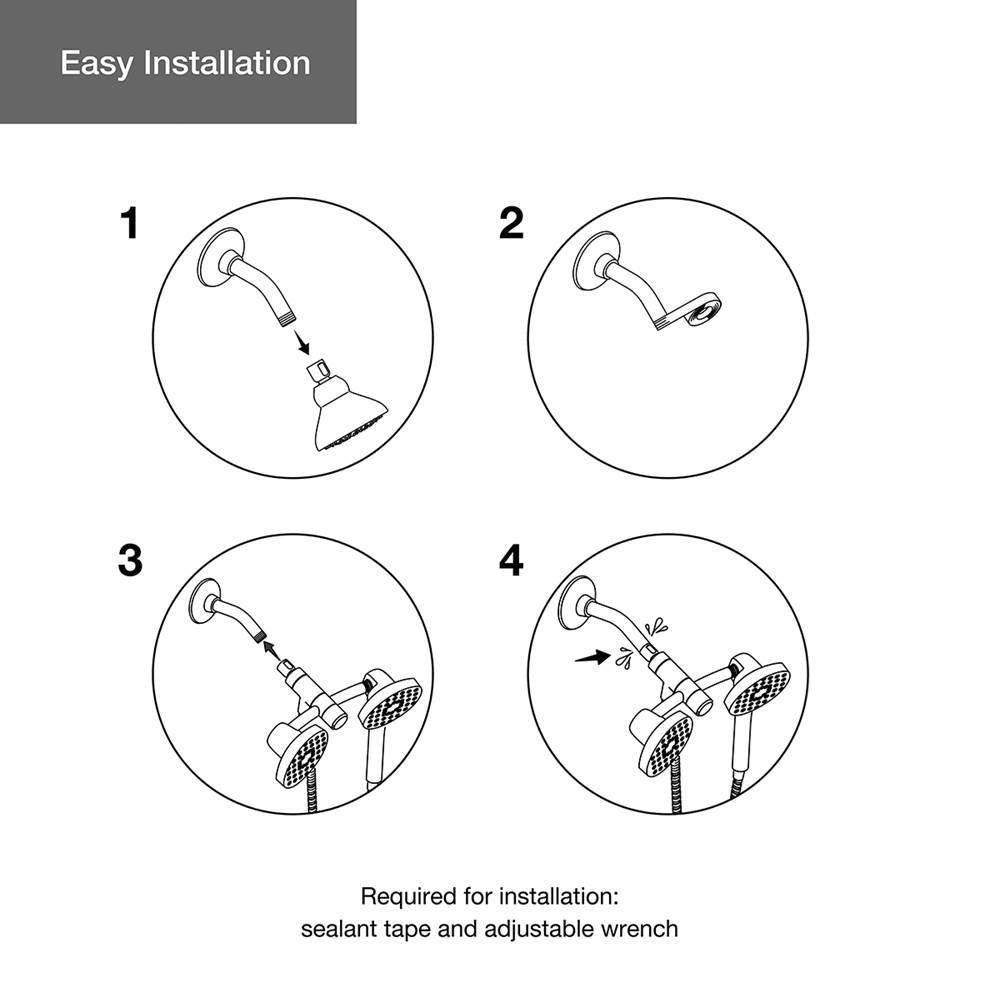 Awaken 2-in-1 multifunction 1.75 gpm shower combo kit