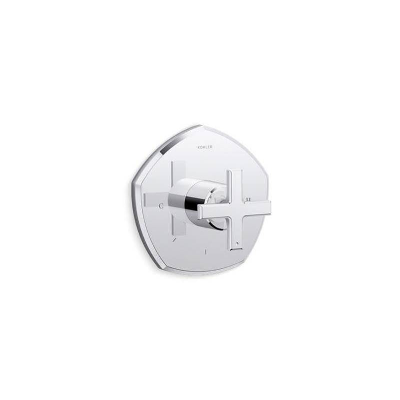 Occasion MasterShower temperature control valve trim with cross handle
