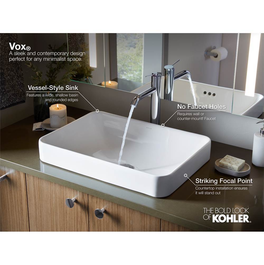 Vox 22-3/4'' rectangular vessel bathroom sink