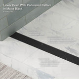 2-1/2'' x 48'' linear drain grate with perforated pattern
