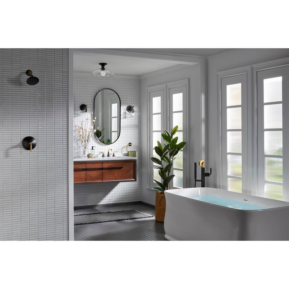 ToneE Floor-mount bath filler trim with handshower