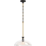 Kohler - ToneE 15'' pendant - Black with Brass Trim