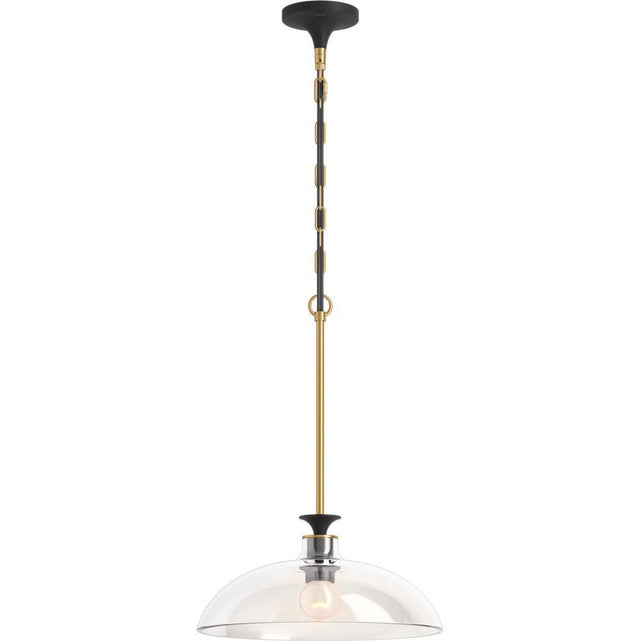 Kohler - ToneE 15'' pendant - Black with Brass Trim