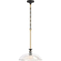 Kohler - ToneE 15'' pendant - Black with Brass Trim