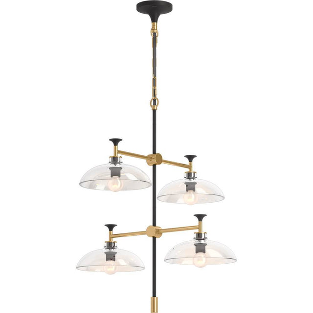 Kohler - ToneE 24'' chandelier - Black with Brass Trim