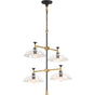 Kohler - ToneE 24'' chandelier - Black with Brass Trim