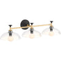 Kohler - ToneE Three-light sconce - Black with Brass Trim