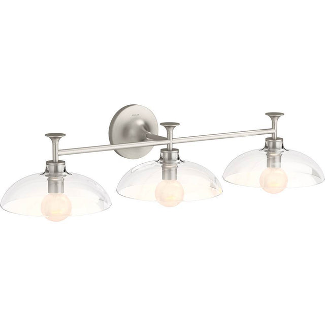 Kohler - ToneE Three-light sconce - Brushed Nickel