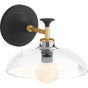 Kohler - ToneE One-light sconce - Black with Brass Trim