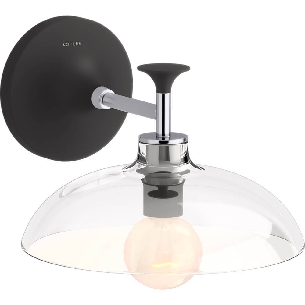 Kohler - ToneE One-light sconce - Polished Chrome With Matte Black