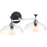 Kohler - ToneE Two-light sconce - Polished Chrome With Matte Black