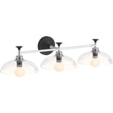 Kohler - ToneE Three-light sconce - Polished Chrome With Matte Black
