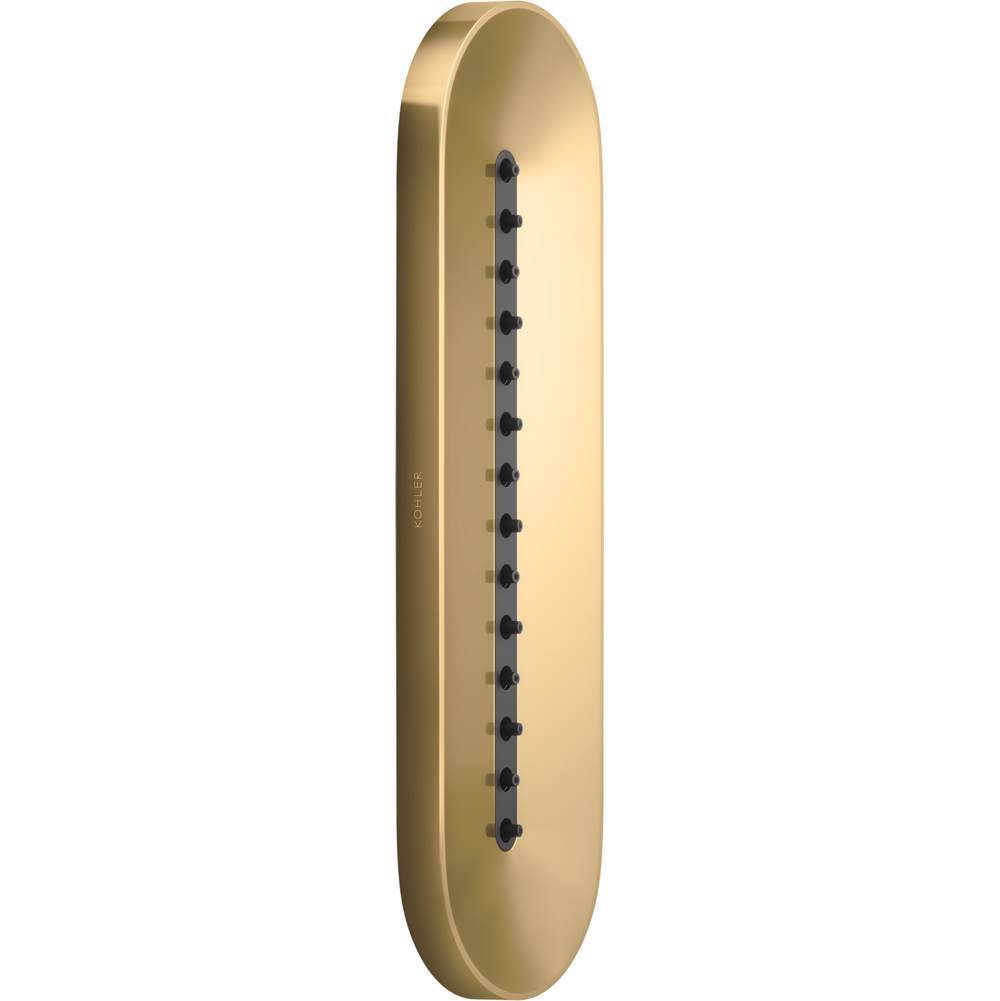 Kohler - Statement Oblong Vichy single-function body spray, 1.75 gpm - Vibrant Brushed Moderne Brass