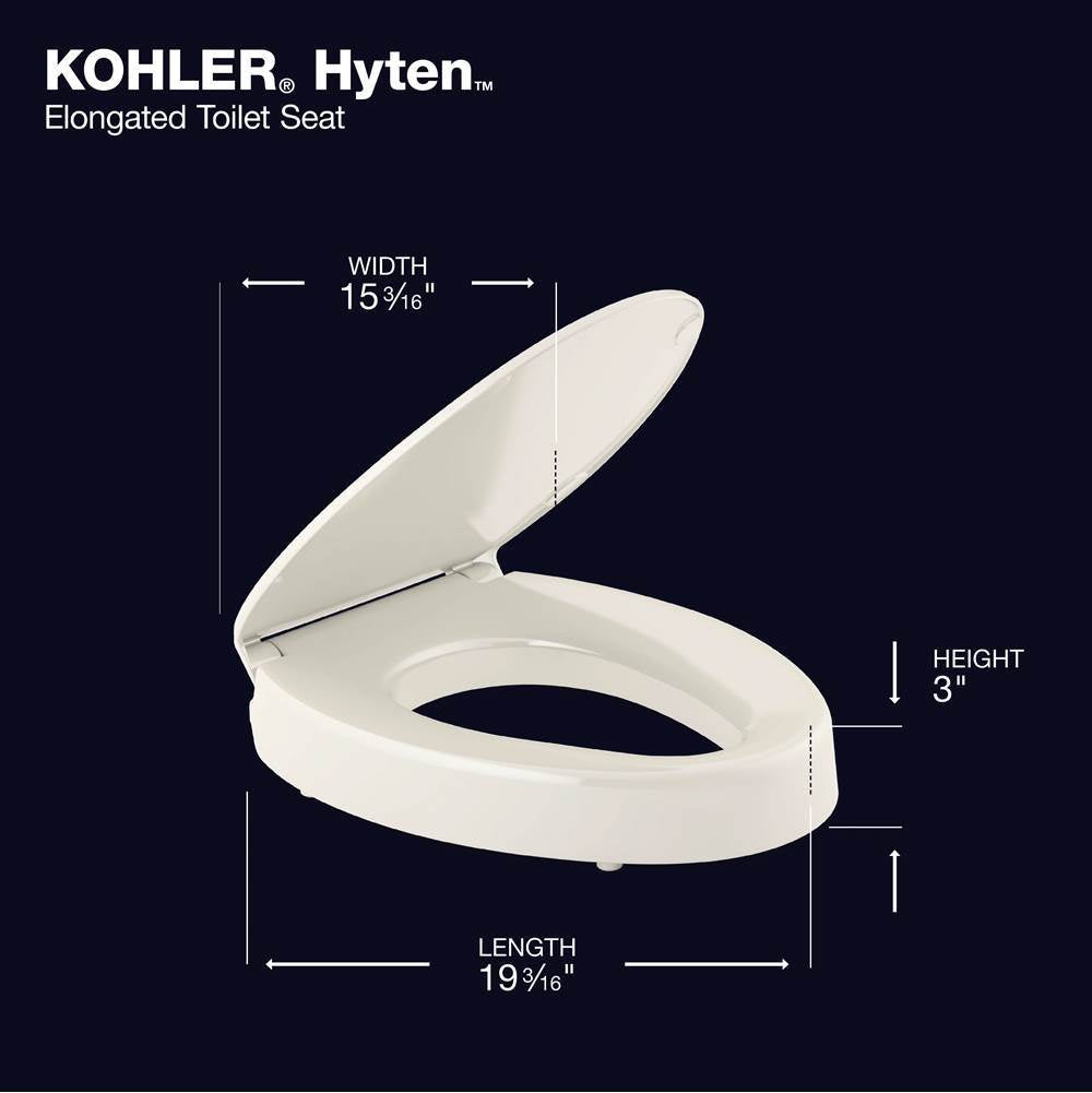 Hyten Elevated Quiet-CloseE elongated toilet seat