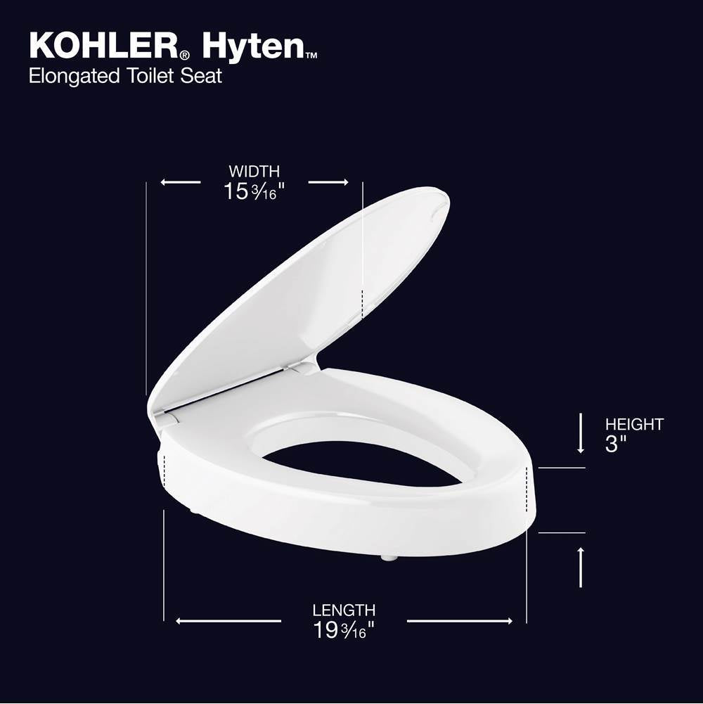 Hyten Elevated Quiet-CloseE elongated toilet seat