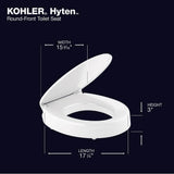 Hyten Elevated Quiet-CloseE round-front toilet seat