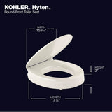 Hyten Elevated Quiet-CloseE round-front toilet seat